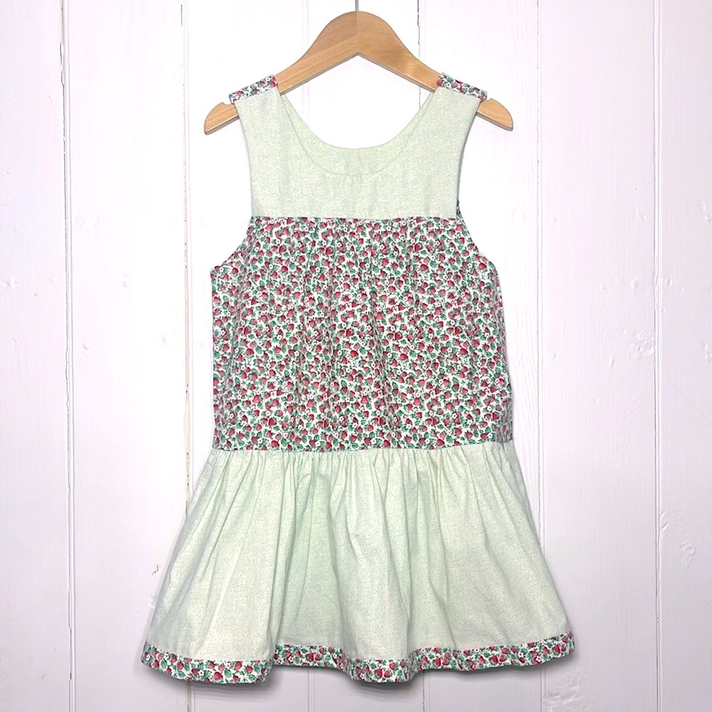 VINTAGE EUC Adorable Handmade Cotton Strawberry Summer Dress